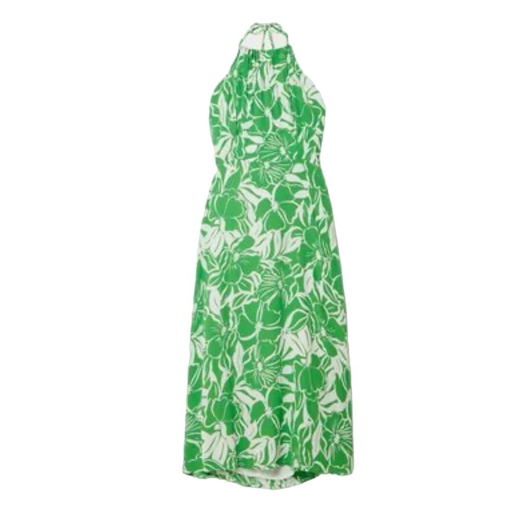Faithfull The Brand Taormina Floral Crepe Halter Neck Midi Dress